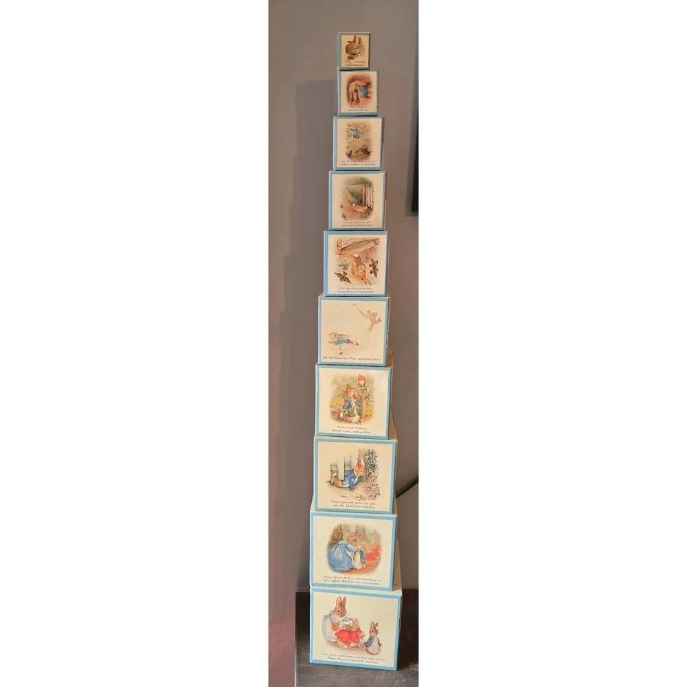 Peter Rabbit Nesting Blocks Beatrix Potter Stackable Toy Set Alphabet Counting - Picture 7 of 9
